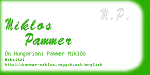 miklos pammer business card