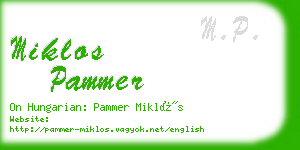 miklos pammer business card